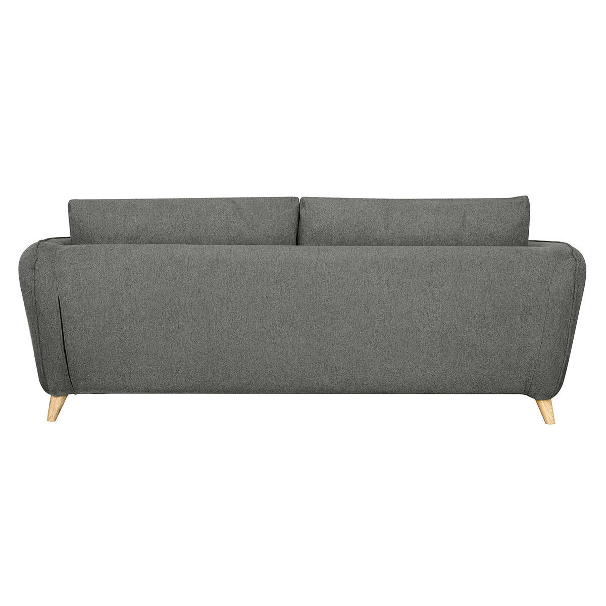 SCHLAFSOFA Skandinavisch 3-Sitzer Grau Anthrazit CREEP - Dunkelgrau, Textil (103/81/201cm) - Miliboo