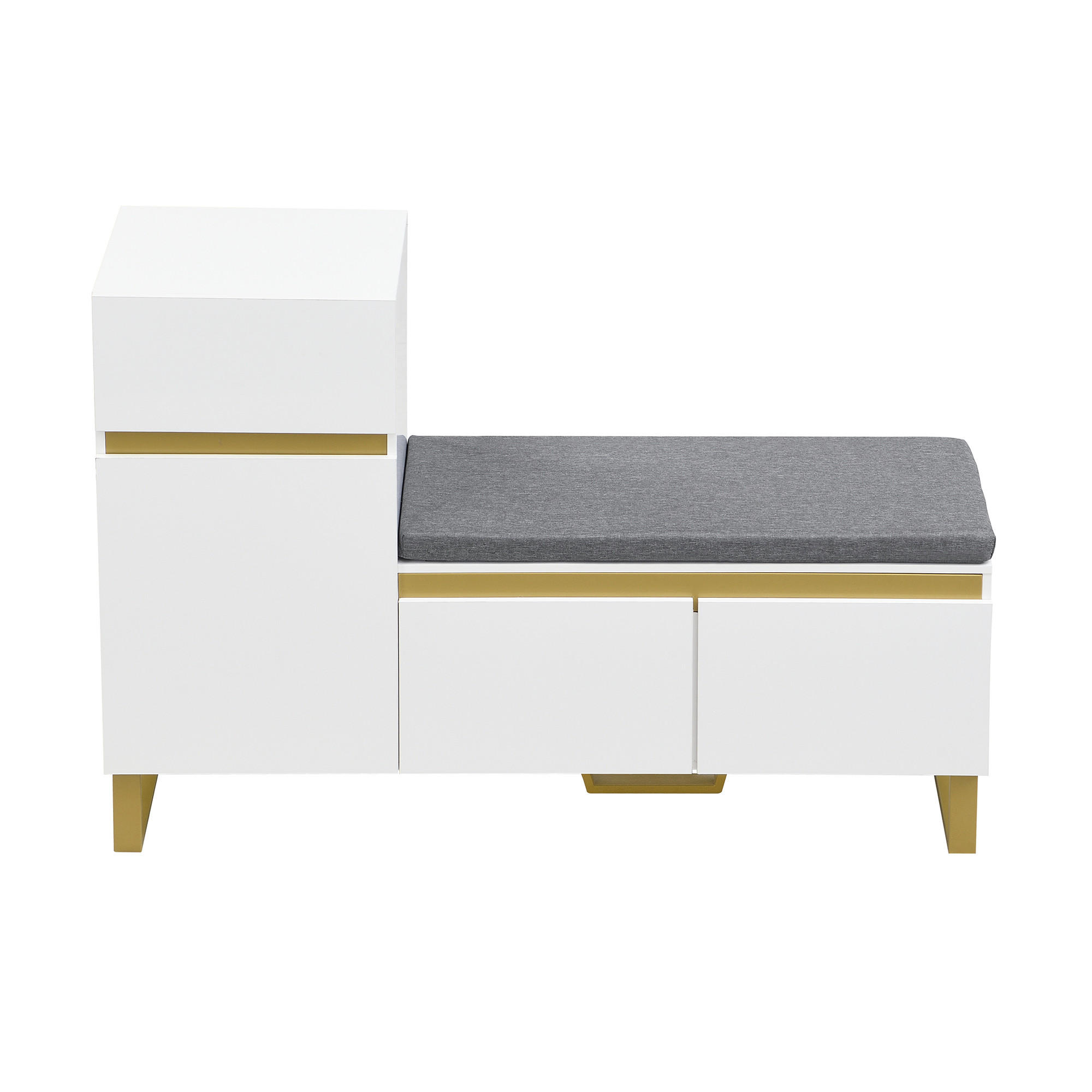 SCHUHSCHRANK Weiß 120/35/85 cm - Weiß, Holzwerkstoff (120/85/35cm) - PANGIVO