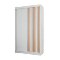 SCHRANK Weiß Craft Gold Lamellen 120 cm Mit Lamellen - Multicolor, Holzwerkstoff (120/215/61cm) - Sepro Meble