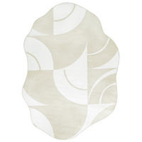 TEPPICH Mirano Mena Mazovia Unregelmäßige Form 120x160cm Creme Abstrakt Kurzflor - Creme, Textil (120/160cm) - Mazovia