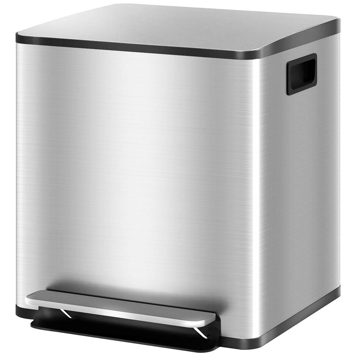 ABFALLEIMER Silberfarben 1 Stück - Silberfarben, Metall (36.7/44/41.8cm) - GiPP