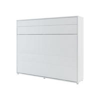 SCHRANKBETT Bed-Concept BC-14 160x200 mit weißer LED Beleuchtung - Weiß/Grau, Holz/Holzwerkstoff (160/200cm) - MIRJAN24