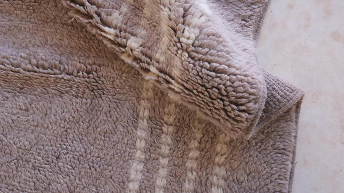 BERBERTEPPICH aus Marokko aus reiner Wolle grau - Grau, Naturmaterialien (216/309cm) - AFK Living