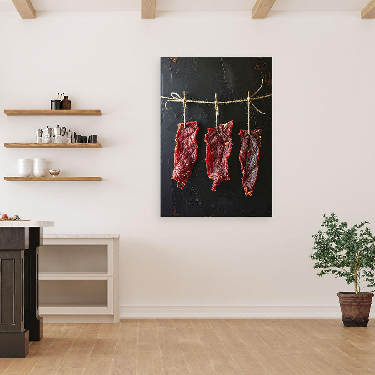 LEINWANDBILD Essen & Trinken 80x120cm - Rot, Textil (80/120cm) - Feeby