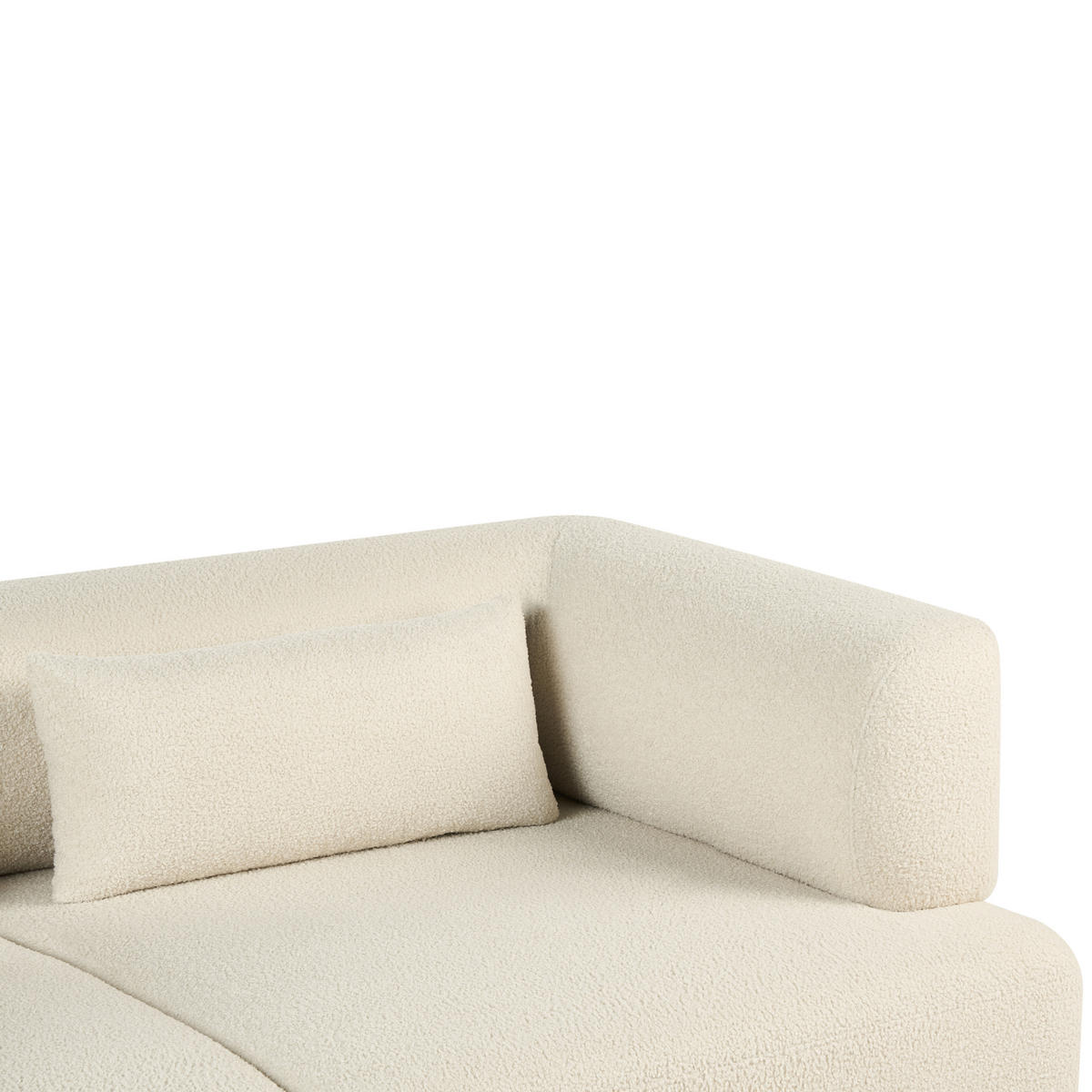 POHOVKA 2-místná Bouclé Krémově bílá Movik - krémová, textil (183/74/90cm) - Beliani