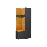 GARDEROBEN-SET Orion XXIV - Graphitfarben/Orange, Holzwerkstoff/Kunststoff (82/186/46cm) - MIRJAN24