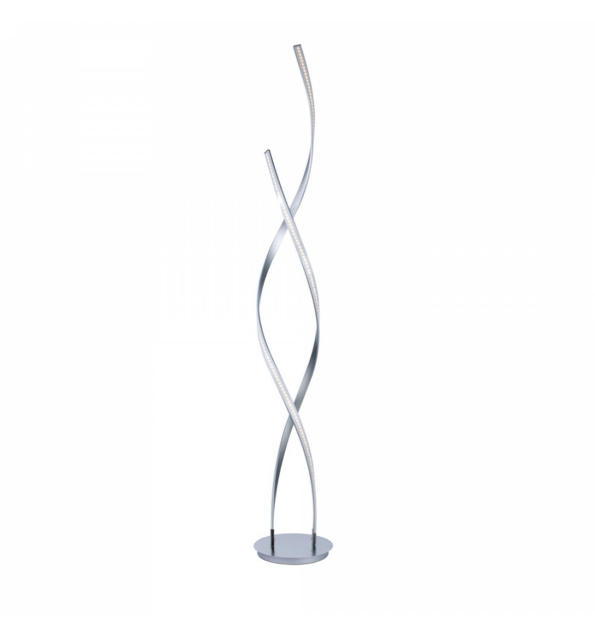 STEHLEUCHTE Cascada, Silber/Chrom, 126cm - Chromfarben, Metall (126/22/126cm) - KOSILUM