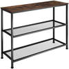 KONSOLENTISCH Bristol,100 x 30 x 81 cm,Industrial Holz dunkel, rustikal - Rostfarben, Holz (100/30/81cm) - tectake