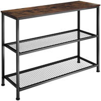 KONSOLENTISCH Bristol,100 x 30 x 81 cm,Industrial Holz dunkel, rustikal - Rostfarben, Holz (100/30/81cm) - tectake