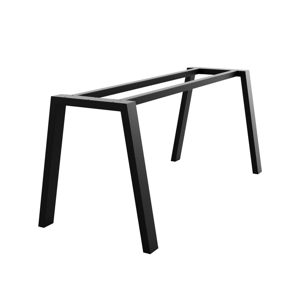TISCHBEINE Thusia Metall Schwarz 180/70/72 cm - Schwarz, Metall (70/72/180cm) - Metalo Pro