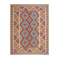 HANDWEBTEPPICH Kelim Gashgai Rot 197/155 cm Schurwolle - Rot, Textil (155/197cm) - Looma