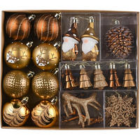 WEIHNACHTSKUGELN Set 40-teilig Bronze Waldland - Multicolor, Kunststoff (9/9/9cm)