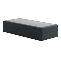 BOXSPRINGBETT mit Bonnell Matratze, 100 x 200 cm, in Dunkelgrau - Anthrazit, Naturmaterialen (100/200cm) - Home Collective