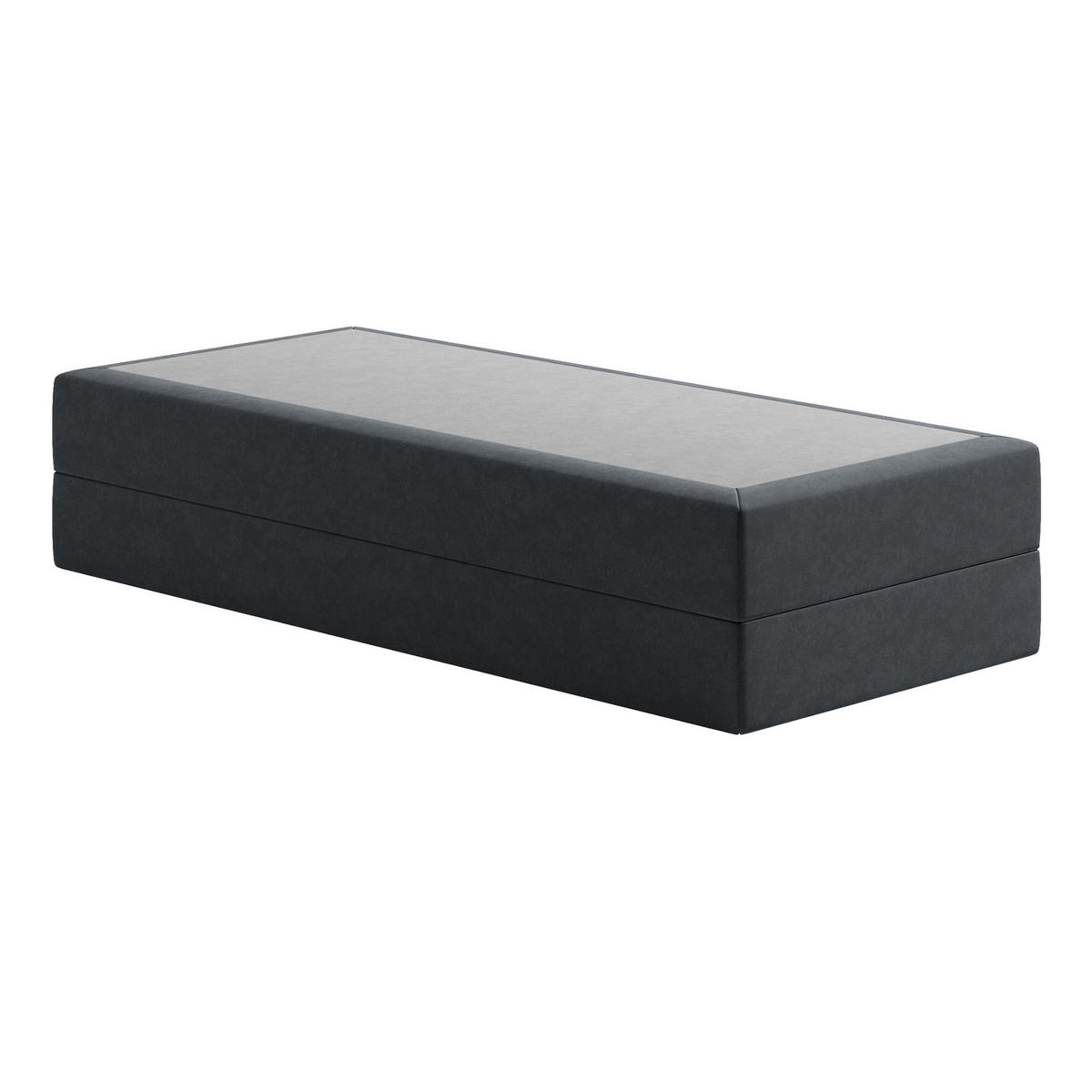 BOXSPRINGBETT mit Bonnell Matratze, 100 x 200 cm, in Dunkelgrau - Anthrazit, Naturmaterialen (100/200cm) - Home Collective