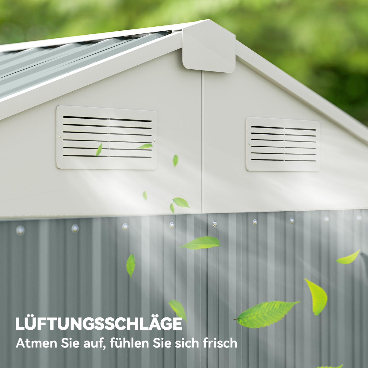 GARTENHAUS Hellgrau 209.0/177.0/236.0cm - Hellgrau, Metall (177/236/209cm)