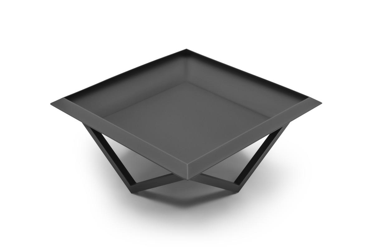 FEUERSCHALE Firesheet Schwarz 77 x 77 x 32 cm 17 kg aus Stahl pulverbeschichtet - Schwarz, Metall (77/32/77cm) - The Favilla