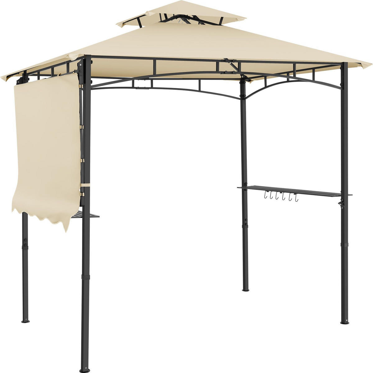 GRILLPAVILLON Maracaibo, 316 x 150 x 250 cm, Sand - Sandfarben, Kunststoff (150/250/316cm) - tectake