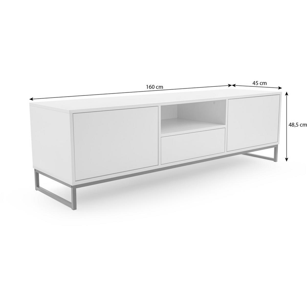 LOWBOARD Giana mit 2 Türen und Schublade, 160 cm, Beige Sand - Sandfarben/Beige, Holzwerkstoff (160/48.5/45cm) - Beautysofa