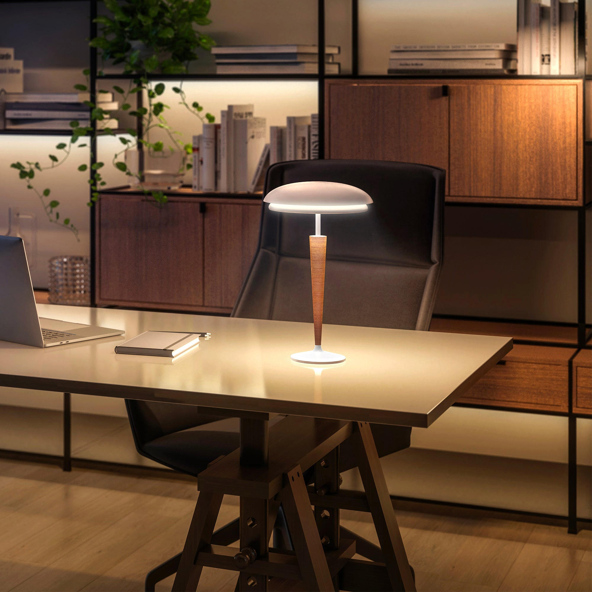 TISCHLAMPE-LED LAPIS weiß - Weiß, Metall (22/22/36cm) - Lumisky