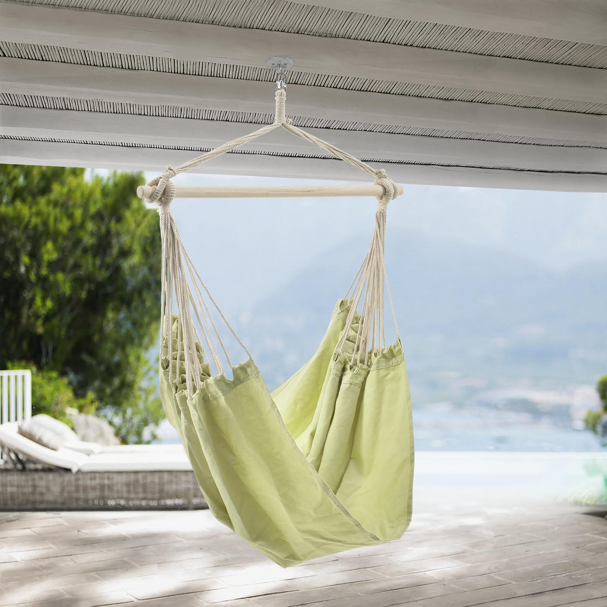 HÄNGESESSEL Miramar - Grün, Textil (180/115/125cm) - casa.pro