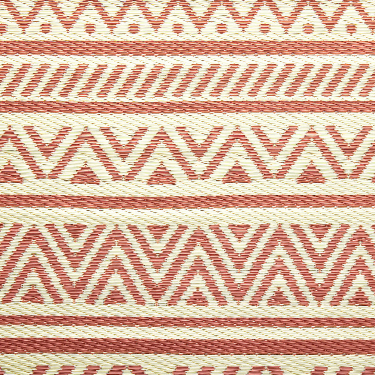 IN-/OUTDOORTEPPICH Colour Clash - Beige/Rot, Kunststoff (150/150cm) - Butlers