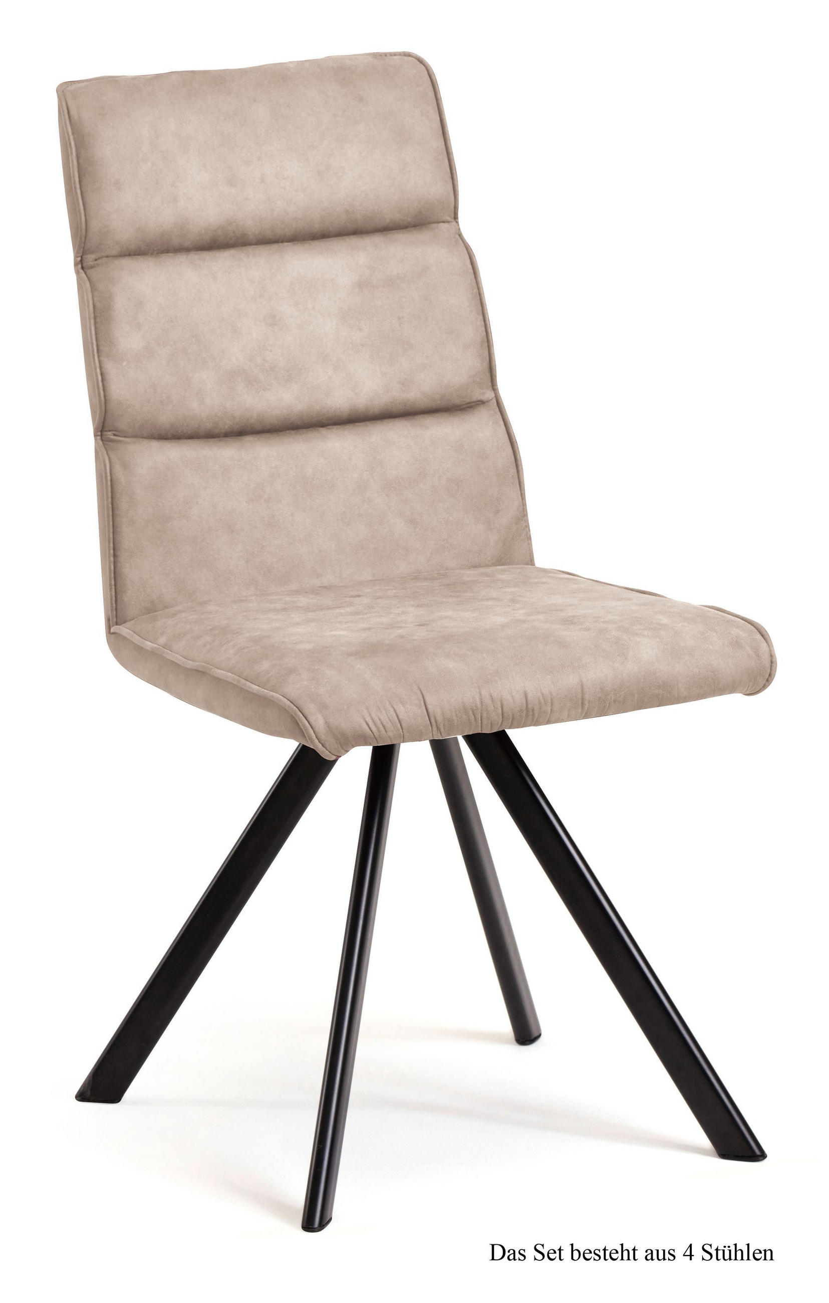 ESSZIMMERSTUHL (4er-Set) Ddene 47x92x60 Schwarz/Natur - Schwarz/Naturfarben, Kunststoff (60/92/47cm) - 58aufmkessel