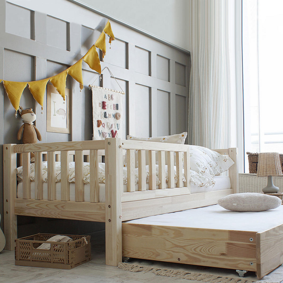 POSTEL 90/190 Agnès Přírodní dřevo - hnědá, dřevo (90/190cm) - Petits-meubles