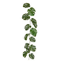 MONSTERA Künstliche Monstera Girlande - Hugo 180 cm - Grün, Kunststoff (180cm) - aplanta