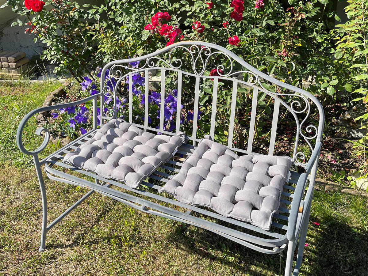STUHLKISSEN, 2er-Set, 40x40 cm, 55% Baumwolle, 45% Polyester, Grau - Hellgrau, Textil (40/40/4cm) - Zollner