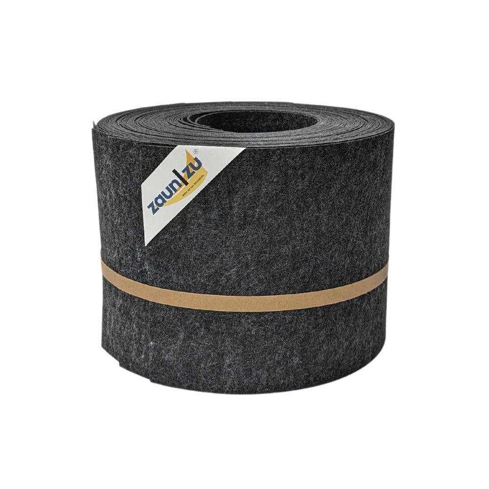 SICHTSCHUTZSTREIFEN Design Vlies für Doppelstabmatten Schwarzgrau 10x 2,55m - Schwarz, Kunststoff (255/19cm) - ZAUN|ZU