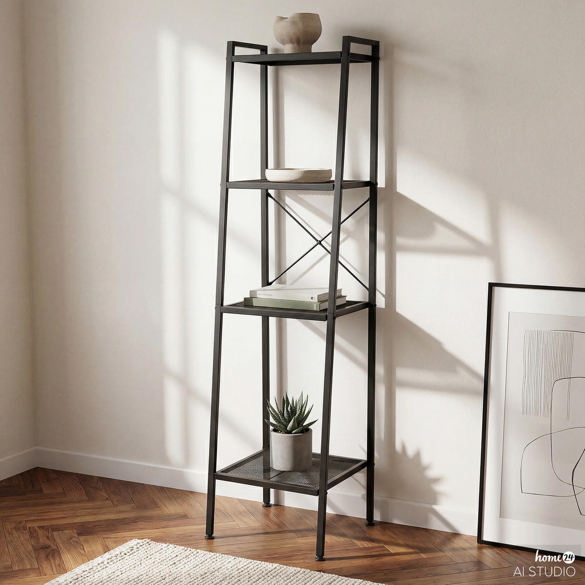 REGAL - Eisen - Schwarz, Metall (40/147/35cm) - home24