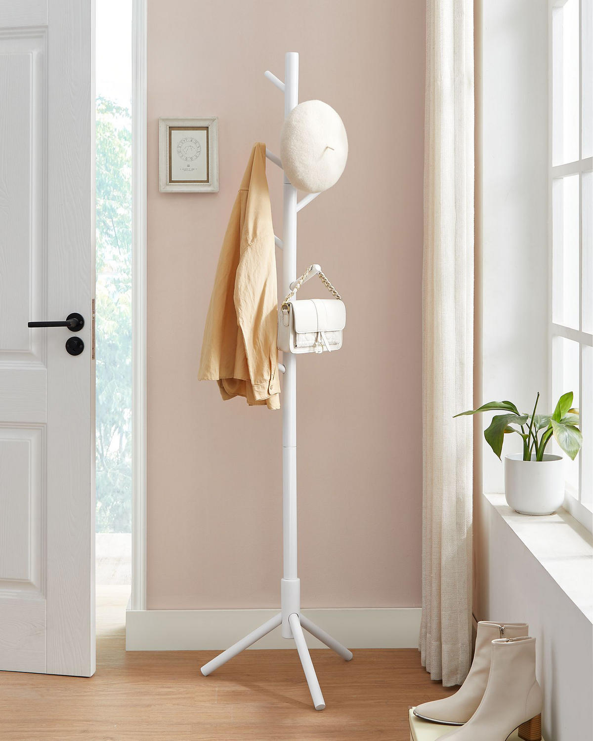 GARDEROBENSTÄNDER - Weiß, Holz (47/175/47cm) - Mat-Haus