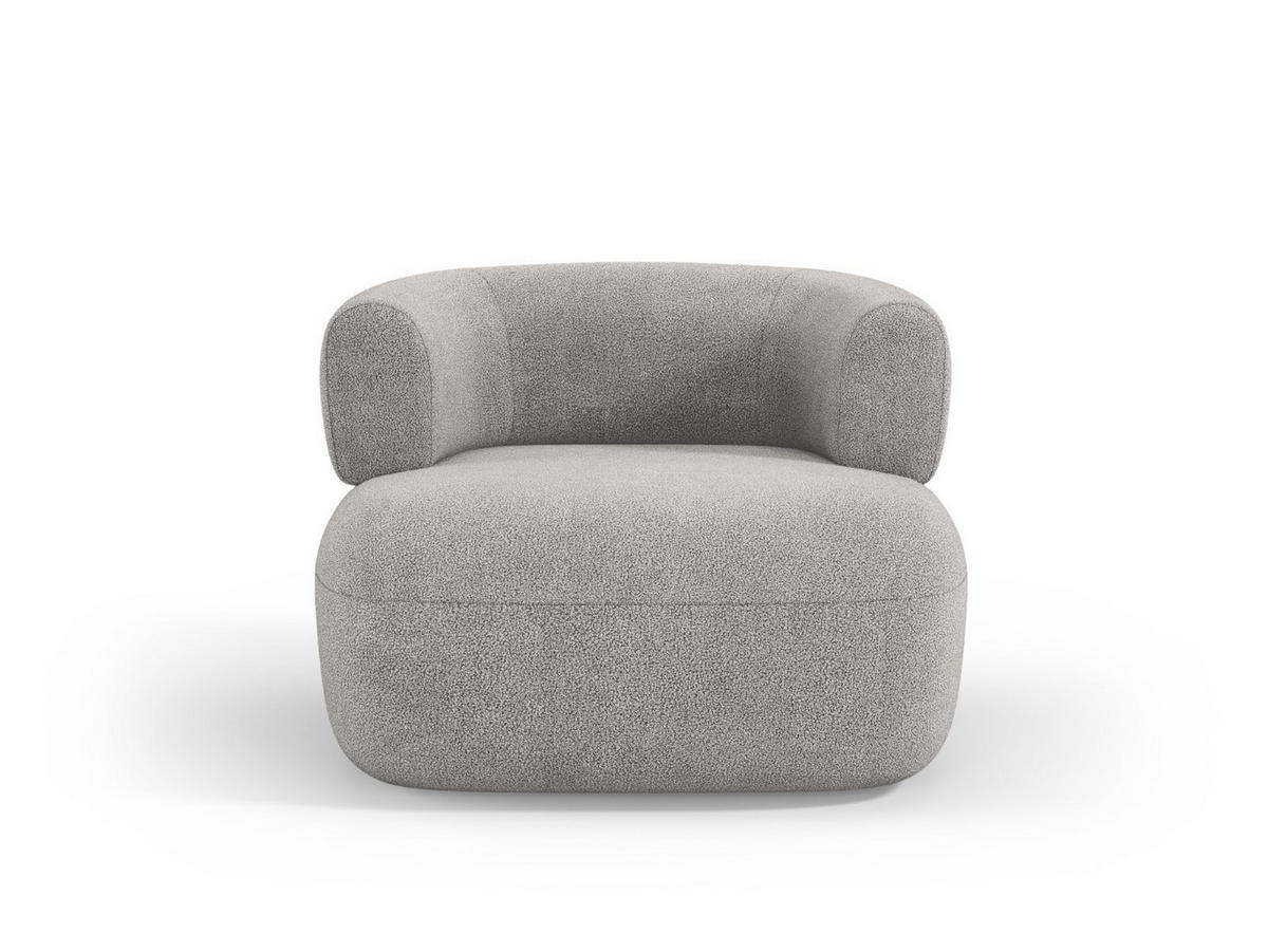 SESSEL Jenny aus Boucle hellgrau - Hellgrau, Textil (88/73/90cm) - Micadoni