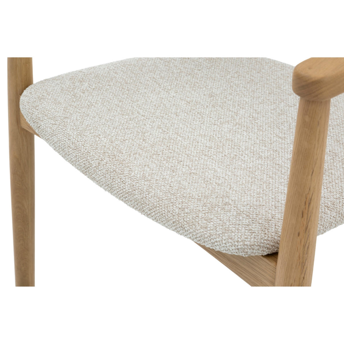 ESSZIMMERSTUHL Elv beiger Sitz - Beige, Holz (58/79/52cm) - WOODEK