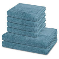 FROTTIERSET Premium 6-teilig - Blau, Textil (50/100cm) - Ross