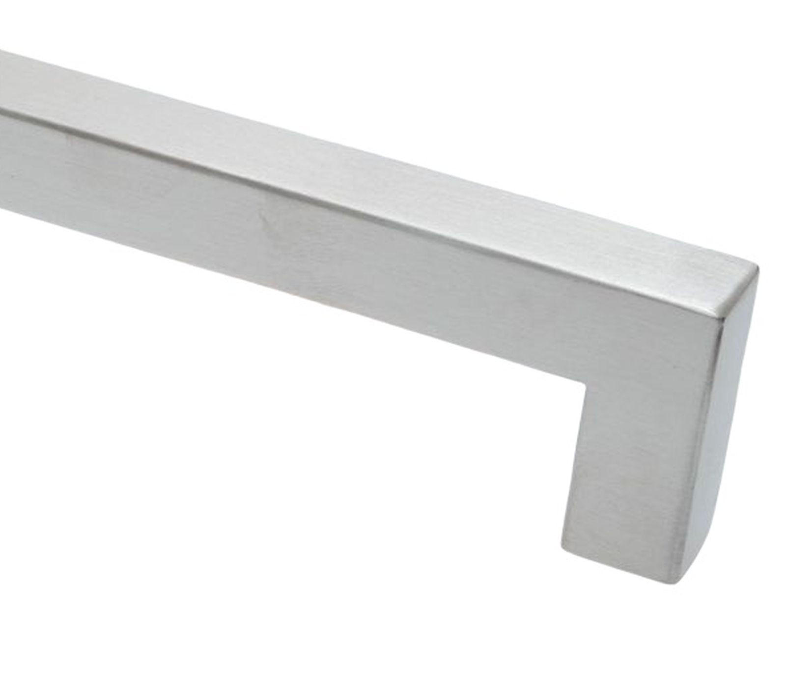 MÖBELGRIFF BA 480mm, Küchengriff Edelstahl gebürstet, Türgriff eckig - Grau, Metall (1.4/3.5/49.4cm)