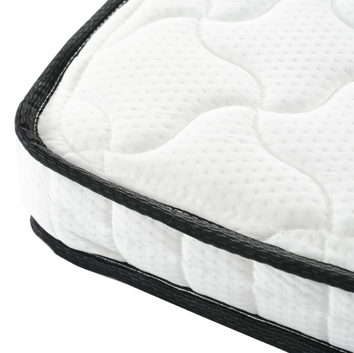 HOCHBETT 90/200 cm Weiß mit Schreibtisch und mehreren Regalen mit Matratze - Weiß, Metall (90/200cm) - OKWISH