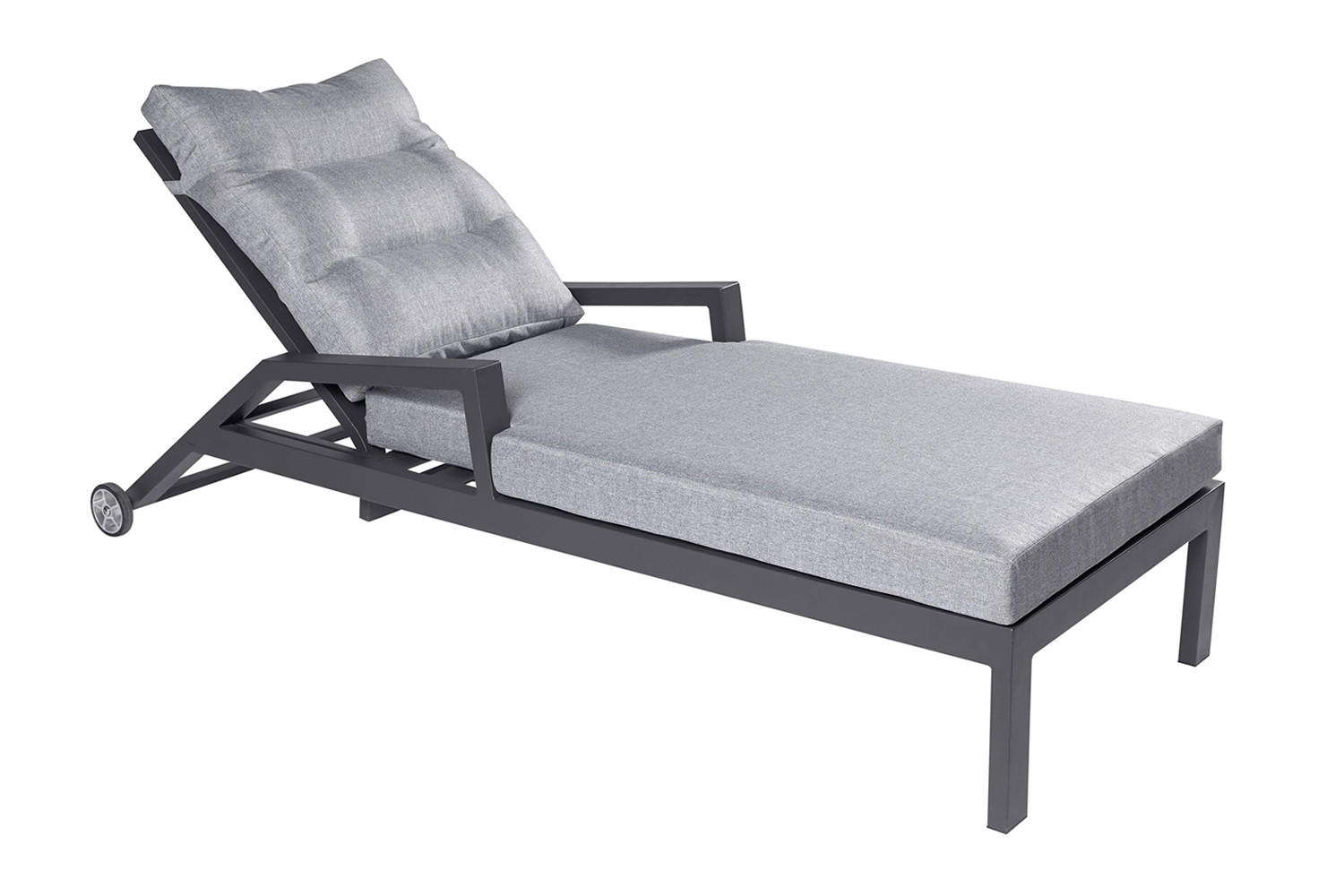 GARTENLIEGE Burundi, Anthrazit - Anthrazit, Metall (79/50/190cm) - dasmöbelwerk