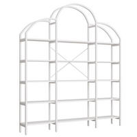REGALE in weiß, wolken-design & 5 offene ebenen - Weiß, Holzwerkstoff (170/190/26cm) - Urban Meuble