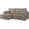ECKSCHLAFSOFA MESTO L Hellbraun Cord - links - Hellbraun/Schwarz, Kunststoff/Textil (227/147cm) - MKS