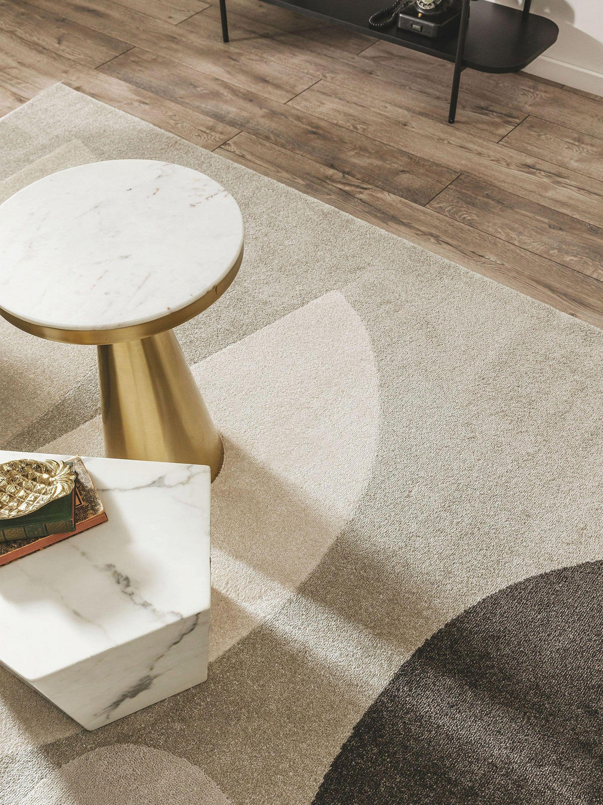 TEPPICH Ida Cream/Anthrazit 160x230 cm - Creme, Textil (160/230cm) - benuta Pop