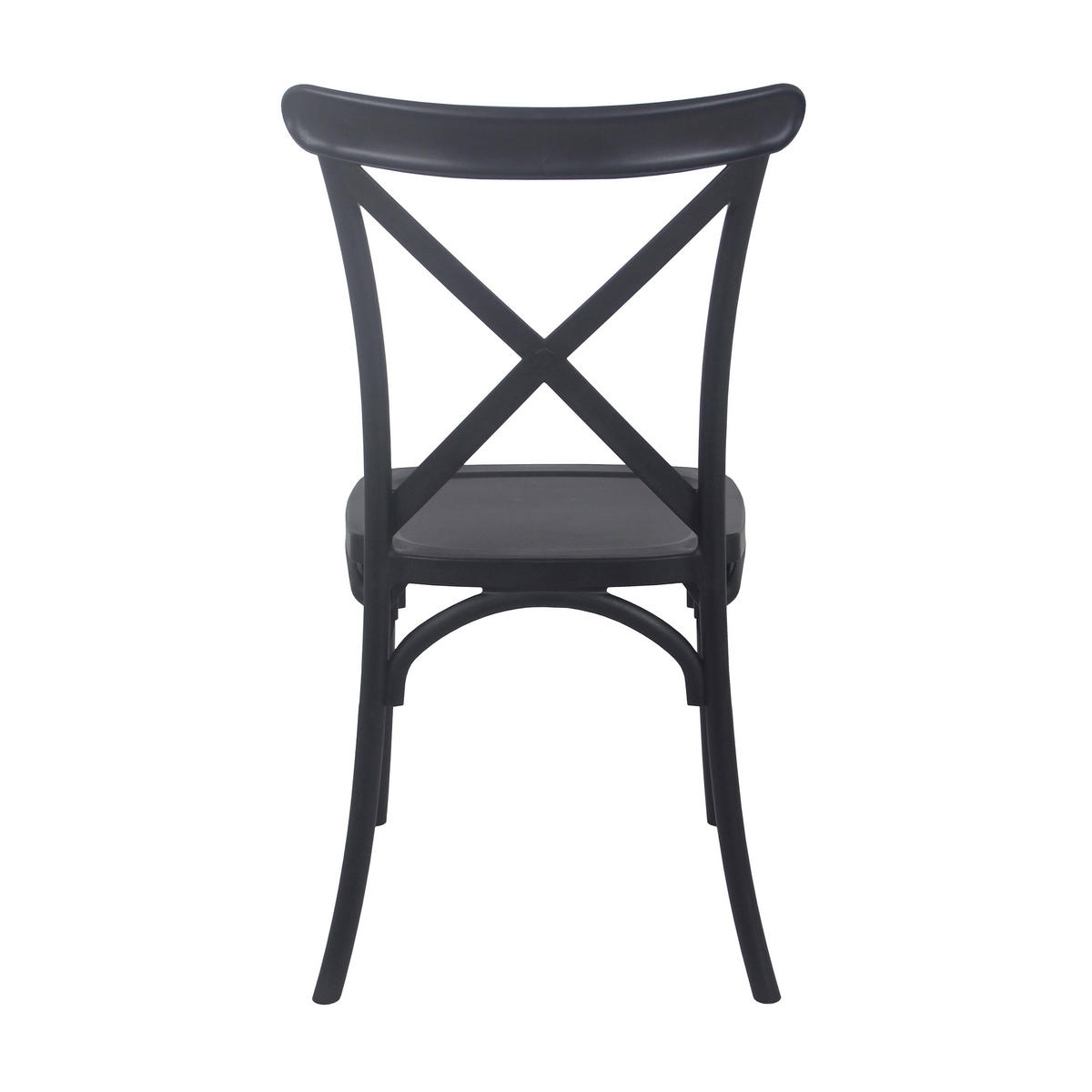 GARTENSTUHL, Schwarz - Schwarz, Kunststoff (54/49cm) - Oviala