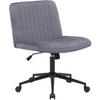 DREHSTUHL Samt dunkelgrau - Dunkelgrau/Schwarz, Textil/Metall (62/86/65cm) - CLP