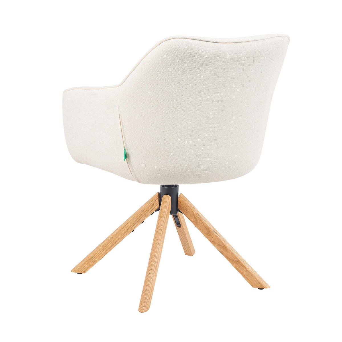 ARMLEHNSTUHL Mika-Luis 2er-Set - Honigeiche/Creme, Eichenholz/Holz (60/82/61cm) - DUBI Möbel