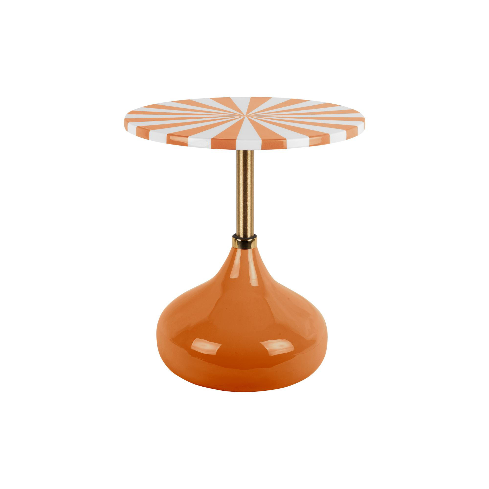 BEISTELLTISCH Candy Swirl Orange 24.5/24.5/47 cm - Orange, Metall (24.5/24.5/47cm) - Leitmotiv