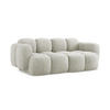 2-SITZER SOFA Chenille Stoff Creme - Perlmutt/Schwarz, Holzwerkstoff/Kunststoff (210/72/115cm) - Makamii