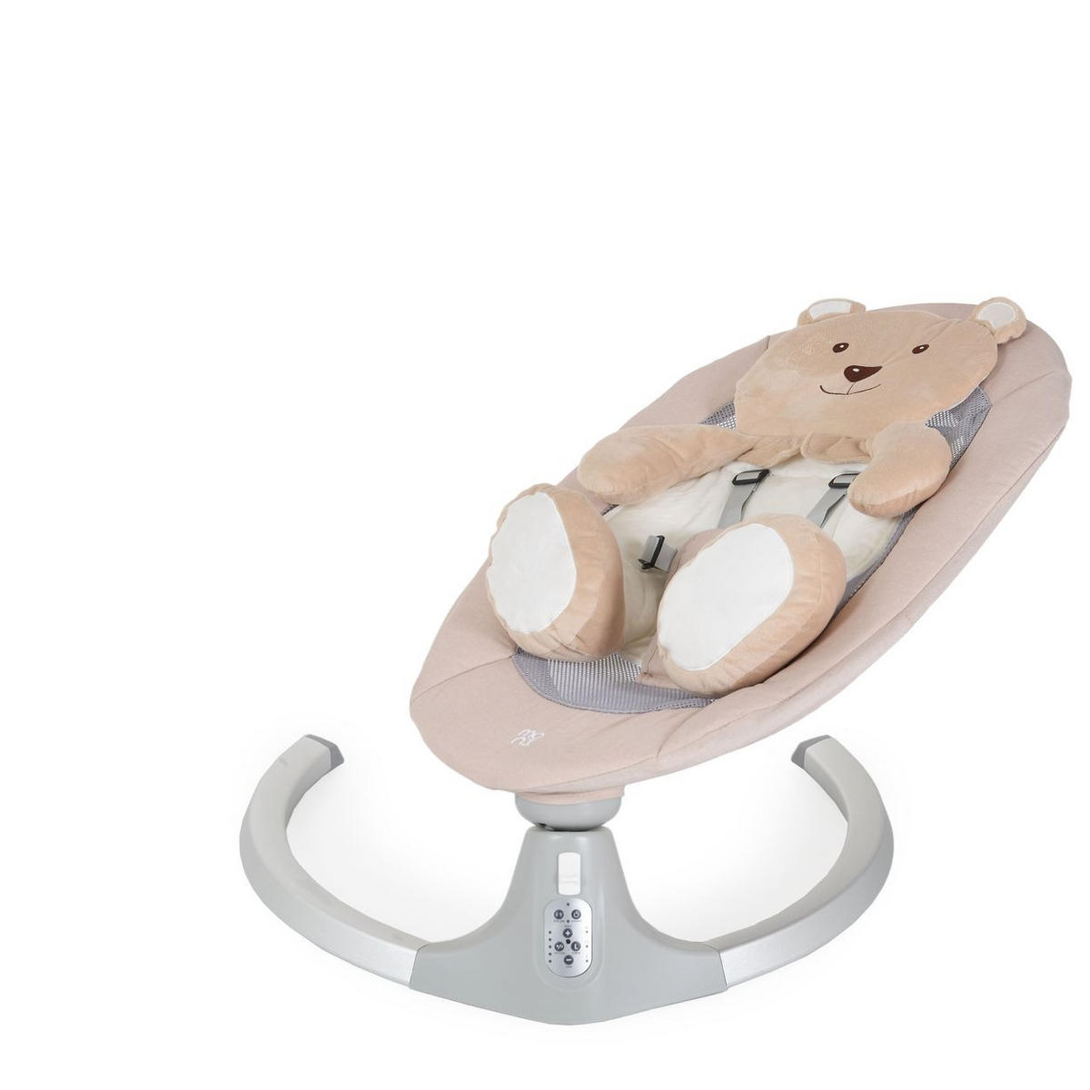 BABYWIPPE Ari Bär beige 5 Schaukelgeschwindigkeiten, 12 Melodien, Fernbedienung, Timer - Beige, Metall - Moni
