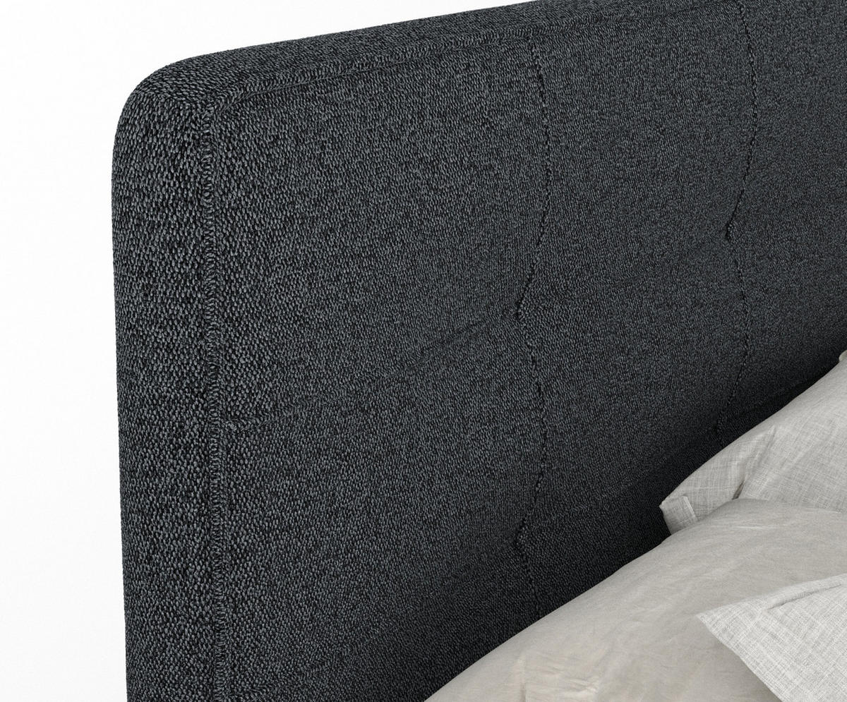 BOXSPRINGBETT Semplice Schwarz 180/200 cm - Schwarz, Holz/Holzwerkstoff (180/200cm) - Maison de Reve