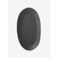 TELLER OVAL YLI 24.5 CM Matt schiefer style - Schieferfarben, Keramik (24.5/13.5/2.3cm) - Revol Porcelaine France