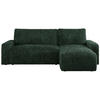 ECKSOFA ARGOS Grün Cord - Schwarz/Grün, Kunststoff/Textil (245/150cm) - MKS